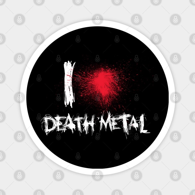 I Love Death Metal Magnet by cowyark rubbark